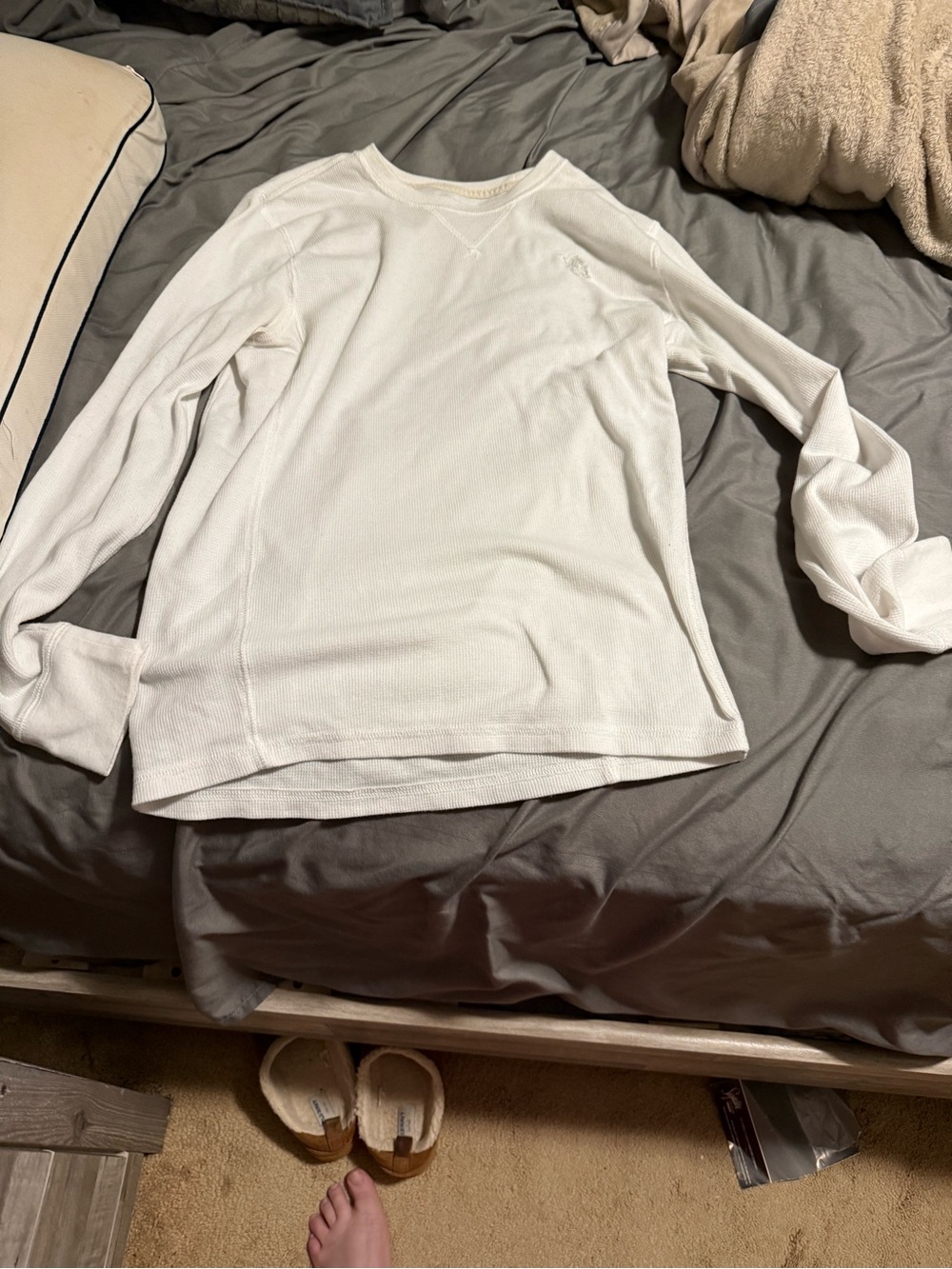 Express White Men's Crewneck Sweater
